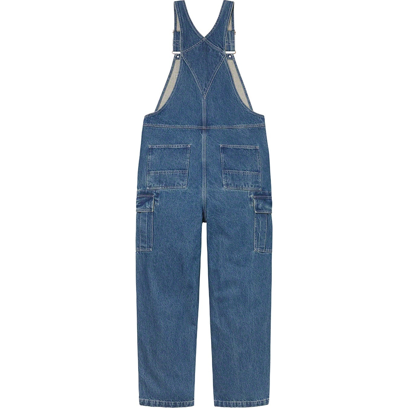 Cargo Denim Overalls view 9